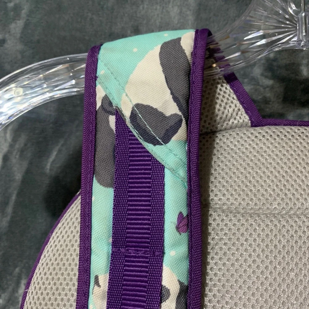 Pottery Barn Kids Backpack Unisex Kids Mackenzie Panda Bear Teal Purple Flaw